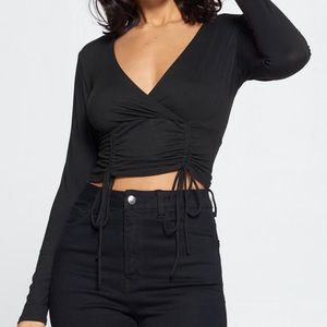 Long sleeve crop top